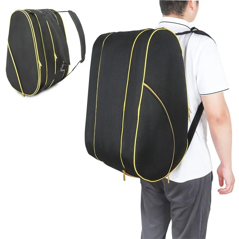 Tennis Racket Bag Holds Multiple Rackets Weather-Resistant Fabric