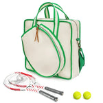 Tennis Racket Bag Multi-Compartment Durable Fabric & Adjustable Strap
