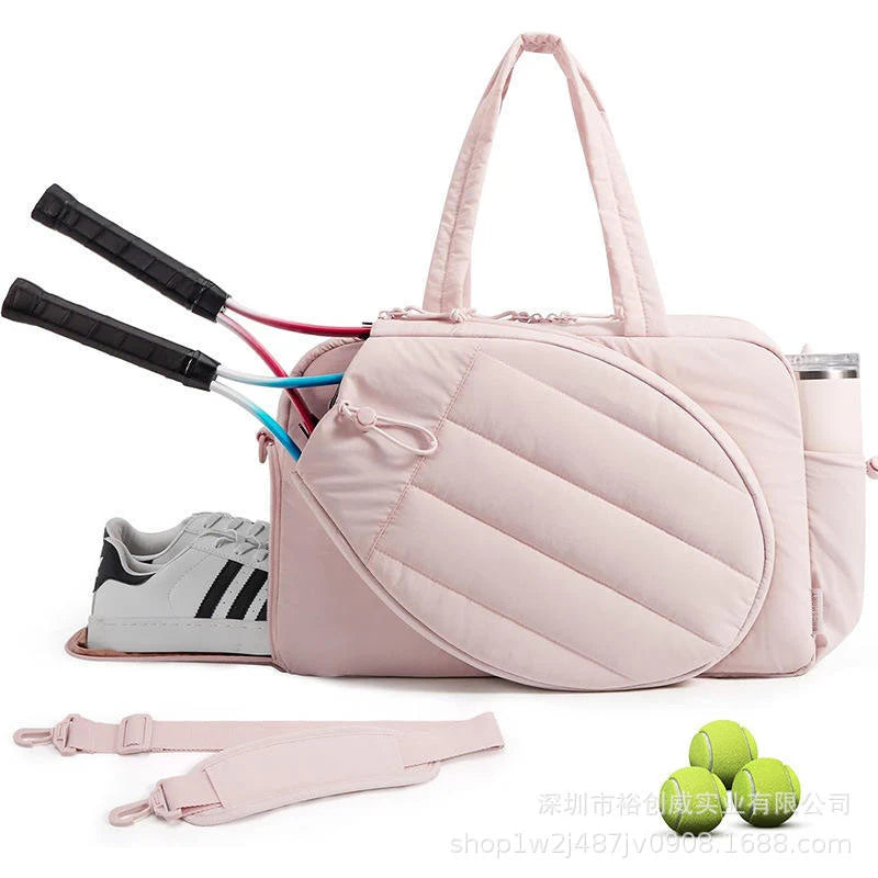 Tennis Tote Bag Padded Weather-Resistant Holds Two Rackets