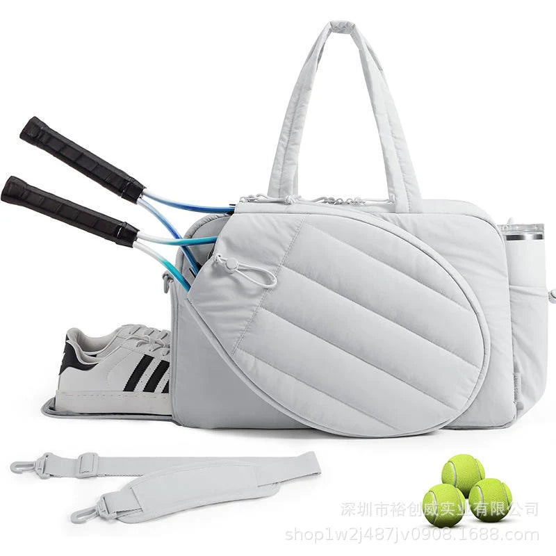 Tennis Tote Bag Padded Weather-Resistant Holds Two Rackets