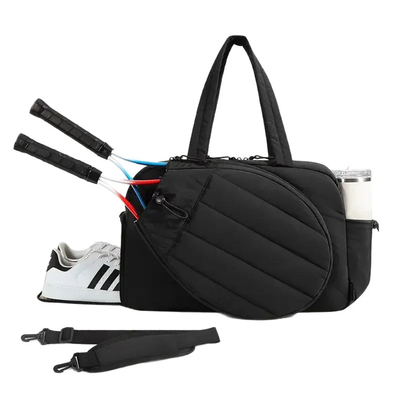 Tennis Tote Bag Padded Weather-Resistant Holds Two Rackets