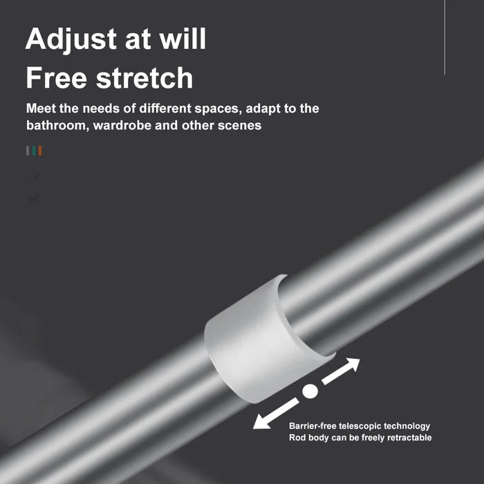 Tension Rod Adjustable Stainless Steel No-Drill Design