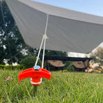 Tent Stakes Screw-In Carbon Steel Orange Top