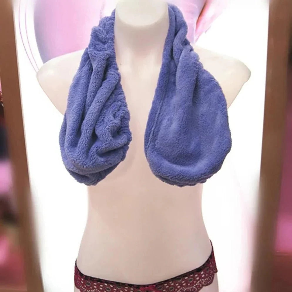 Terry Towel Bra Absorbent Stretch Fabric Open Back Adjustable Fit