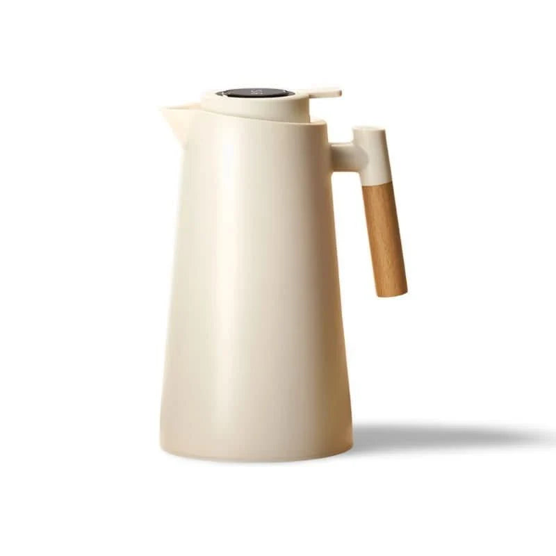 Thermal Coffee Carafe Stainless Steel Temperature Display Leakproof Lid
