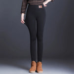 Thermal Pants Fleece-Lined High-Waisted Stretch Fit