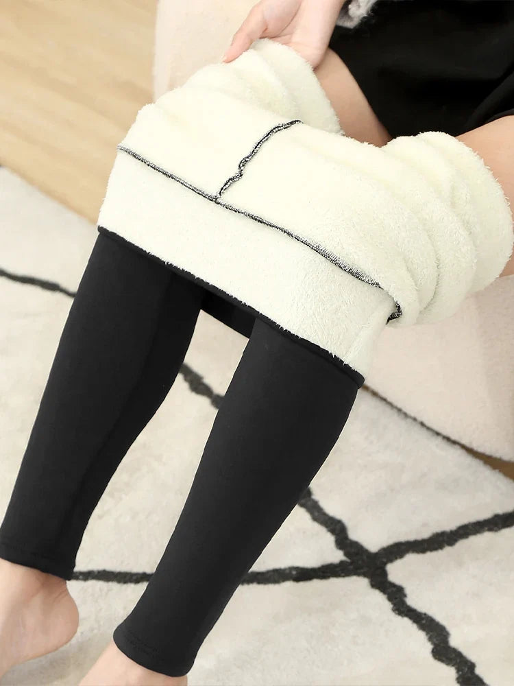 Thermal Pants Fleece-Lined High-Waisted Stretch Fit