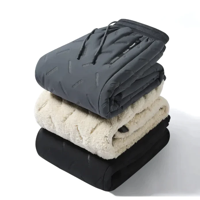 Thermal Pants Fleece-Lined Water-Repellent & Breathable Zippered Pockets