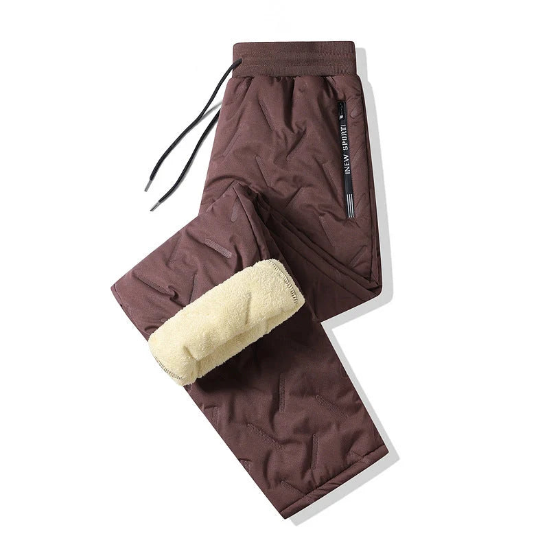 Thermal Pants Fleece-Lined Water-Repellent Zipper Pockets
