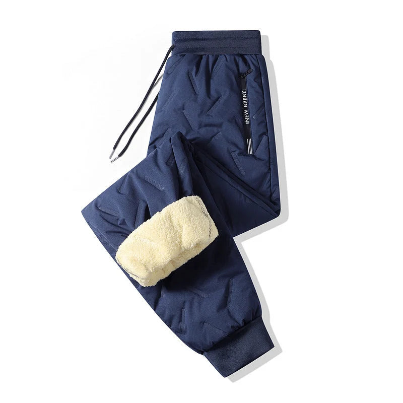 Thermal Pants Fleece-Lined Water-Repellent Zipper Pockets