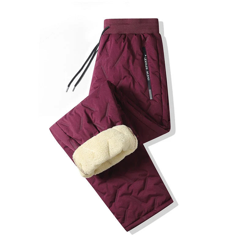 Thermal Pants Fleece-Lined Water-Repellent Zipper Pockets