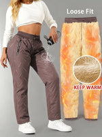 Thermal Pants Fleece-Lined Water-Repellent Zipper Pockets