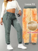 Thermal Pants Fleece-Lined Water-Repellent Zipper Pockets