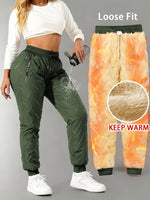 Thermal Pants Fleece-Lined Water-Repellent Zipper Pockets