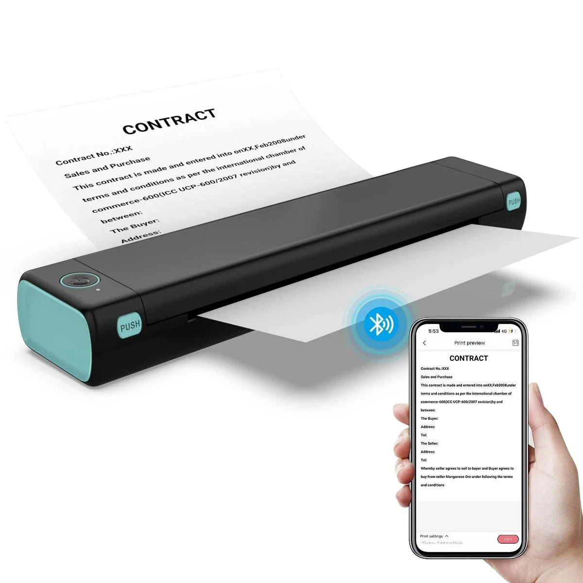 Thermal Printer Wireless A4 Ink-Free Printing