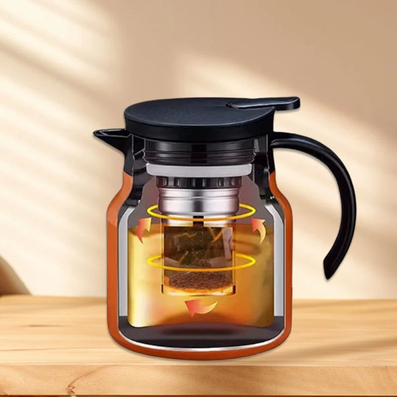 Thermos Flask 316 Stainless Steel Integrated Tea Filter One-Click Pour Spout