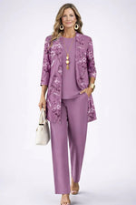 Three-Piece Outfit Set Printed Flowing Fabric