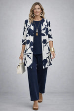 Three-Piece Outfit Set Printed Flowing Fabric