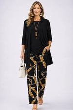 Three-Piece Outfit Set Printed Flowing Fabric