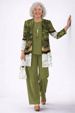 Three-Piece Outfit Set Printed Flowing Fabric