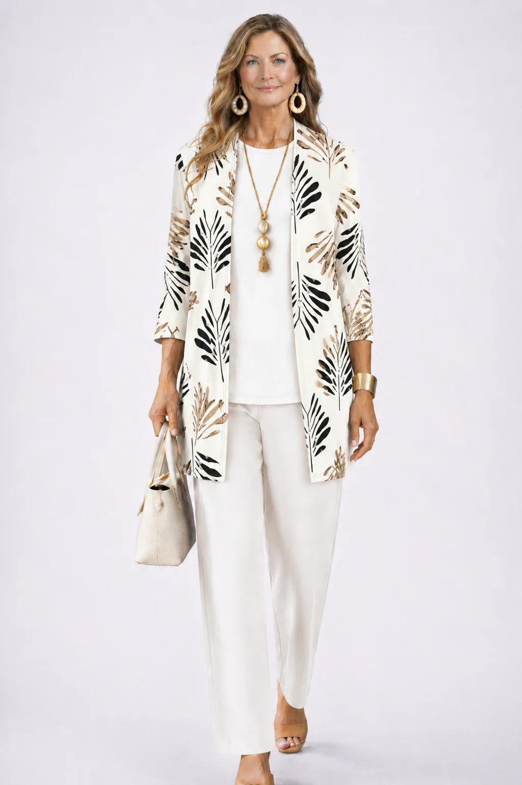 Three-Piece Outfit Set Printed Flowing Fabric