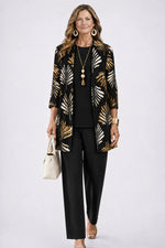 Three-Piece Outfit Set Printed Flowing Fabric