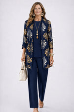 Three-Piece Outfit Set Printed Flowing Fabric