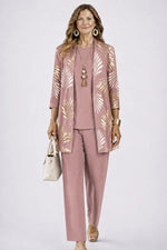 Three-Piece Outfit Set Printed Flowing Fabric