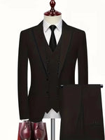Three-Piece Suit Slim Fit Double-Breasted Waistcoat