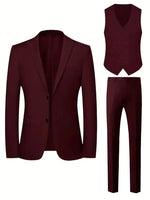 Three-Piece Suit Slim Fit Double-Breasted Waistcoat