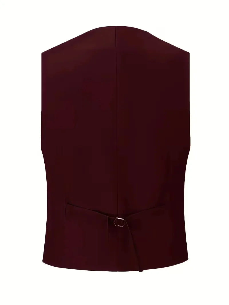 Three-Piece Suit Slim Fit Double-Breasted Waistcoat