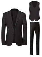 Three-Piece Suit Slim Fit Double-Breasted Waistcoat