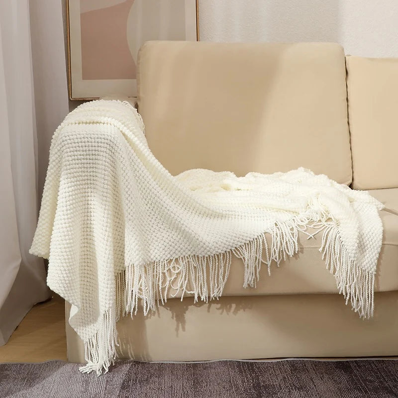 Throw Blanket Chunky Knit Machine Washable