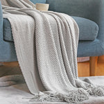 Throw Blanket Chunky Knit Machine Washable