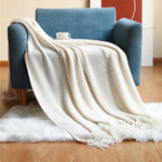 Throw Blanket Chunky Knit Machine Washable