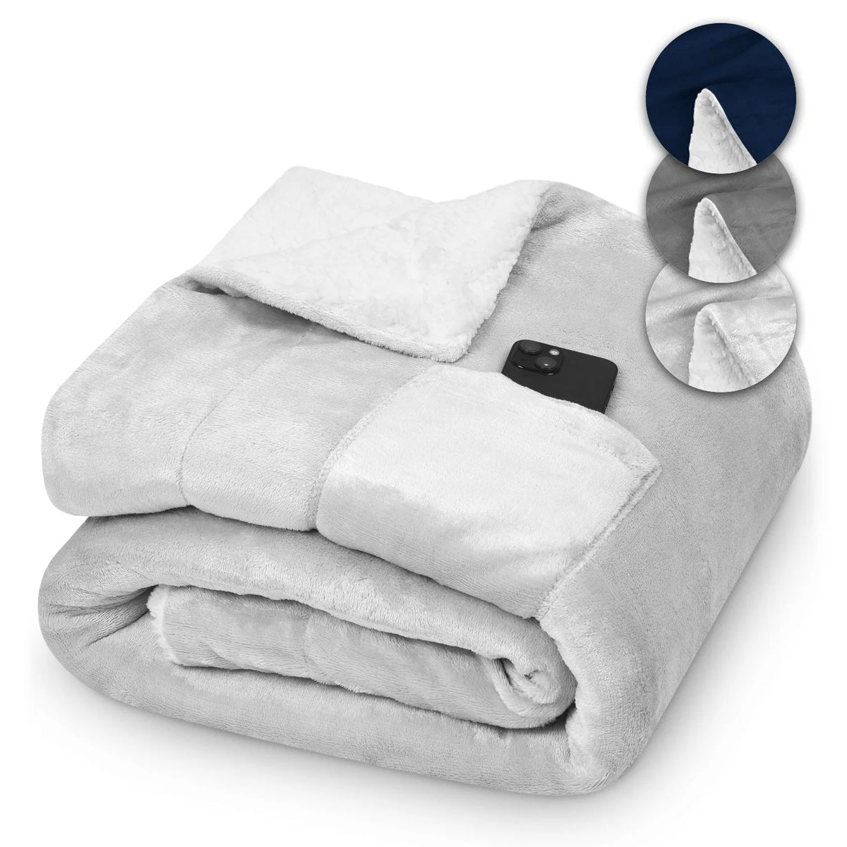 Throw Blanket Double-Sided Plush & Flannel Cozy Warmth