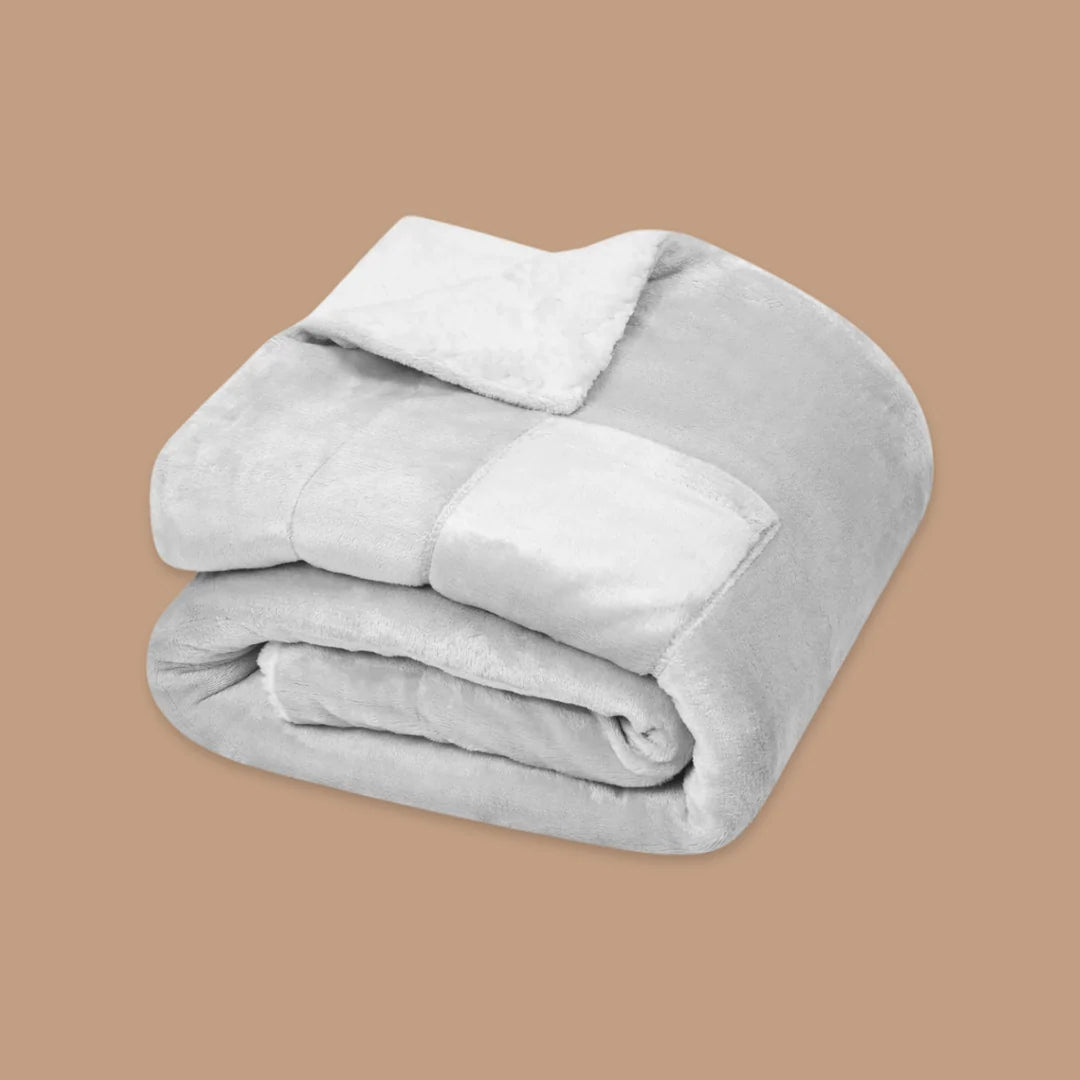 Throw Blanket Double-Sided Plush & Flannel Cozy Warmth