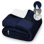Throw Blanket Double-Sided Plush & Flannel Cozy Warmth