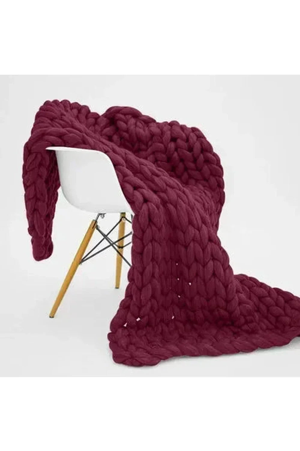 Throw Blanket Extra-Soft Chunky Braided Polyester