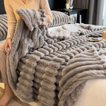 Throw Blanket Plush Textured Machine Washable Comfort