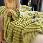 Throw Blanket Plush Textured Machine Washable Comfort
