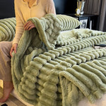 Throw Blanket Plush Textured Machine Washable Comfort