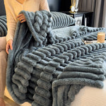 Throw Blanket Plush Textured Machine Washable Comfort