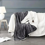 Throw Blanket Reversible Velour & Sherpa Microfiber