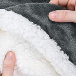 Throw Blanket Reversible Velour & Sherpa Microfiber