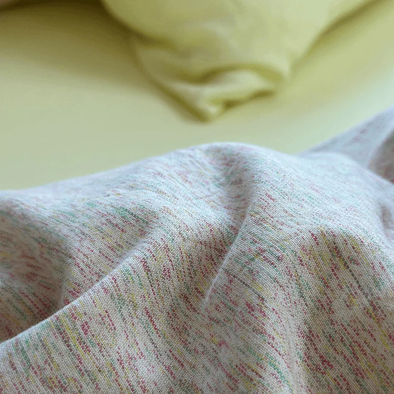 Throw Blanket Set Quilted Cotton-Linen Set of 3