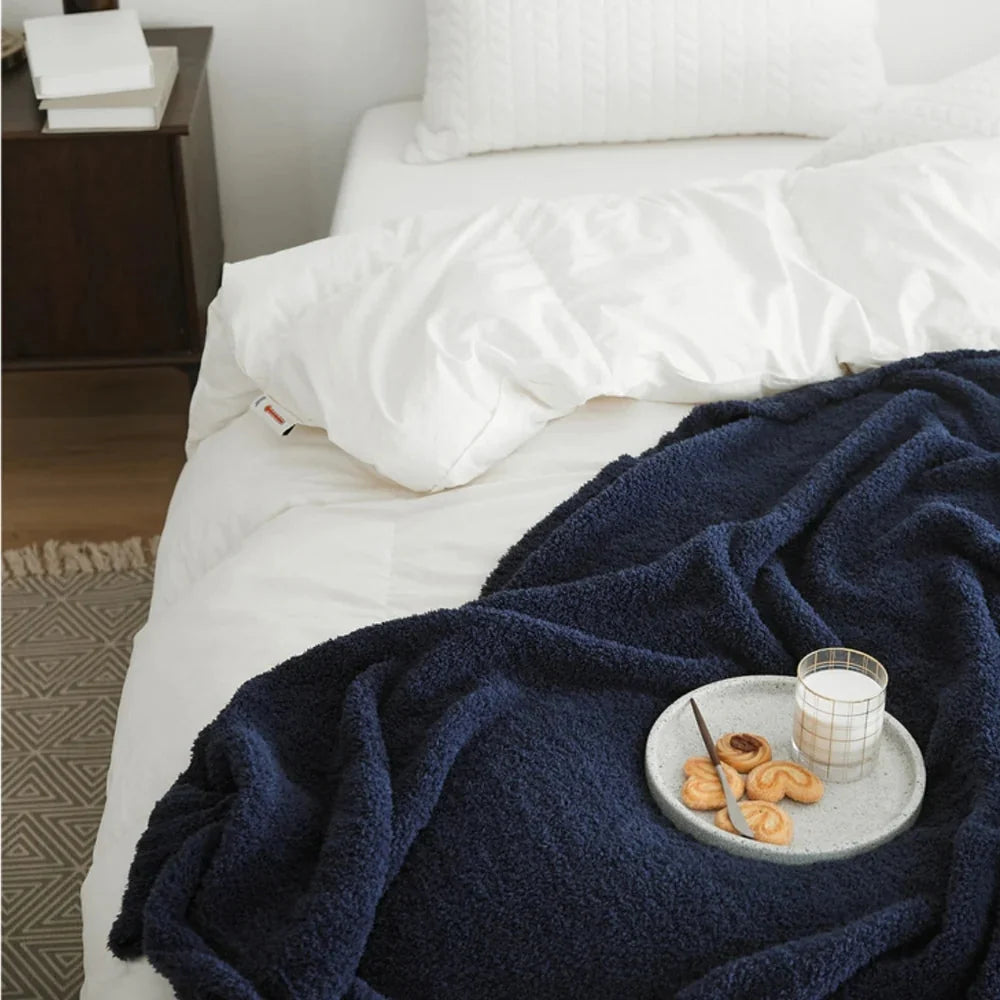 Throw Blanket Soft Pilling-Resistant Microfiber Machine-Washable