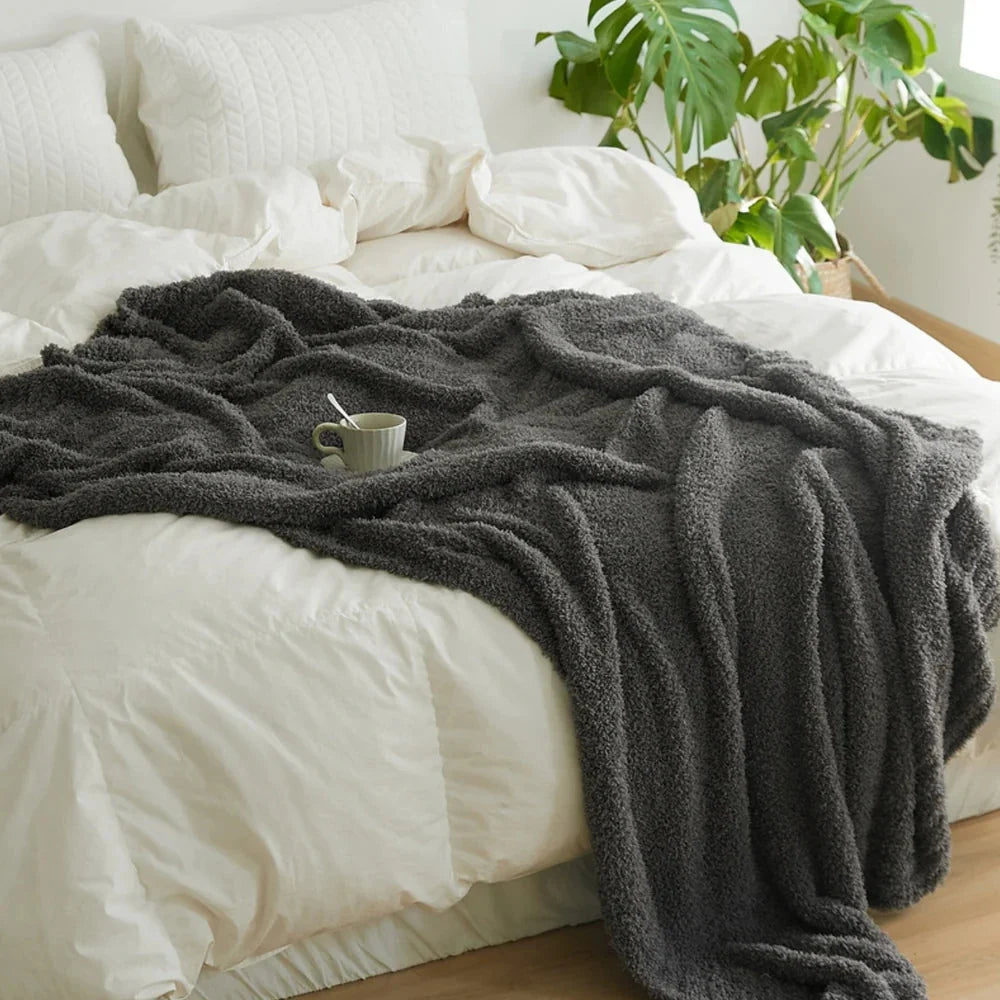 Throw Blanket Soft Pilling-Resistant Microfiber Machine-Washable