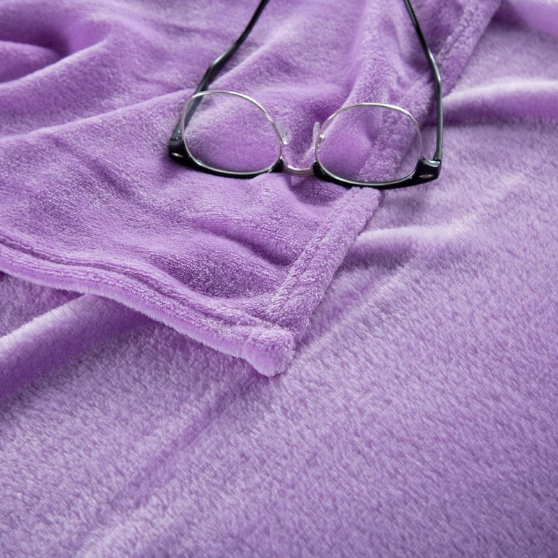 Throw Blanket Soft Velvet Lightweight Warmth Machine Washable