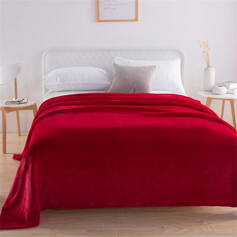 Throw Blanket Soft Velvet Lightweight Warmth Machine Washable